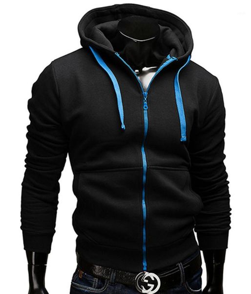 

2016 new brand hoodies men casual sportswear man hoody zipper long-sleeved sweatshirt male hoodie1, Black