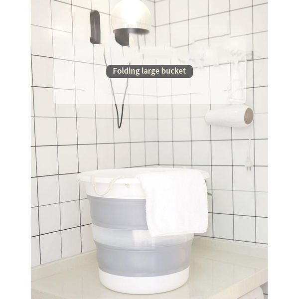 

30l sile bucket fishing equipment folding bucket outdoor foldable collapsible bucket camping basin thick travel jllanb