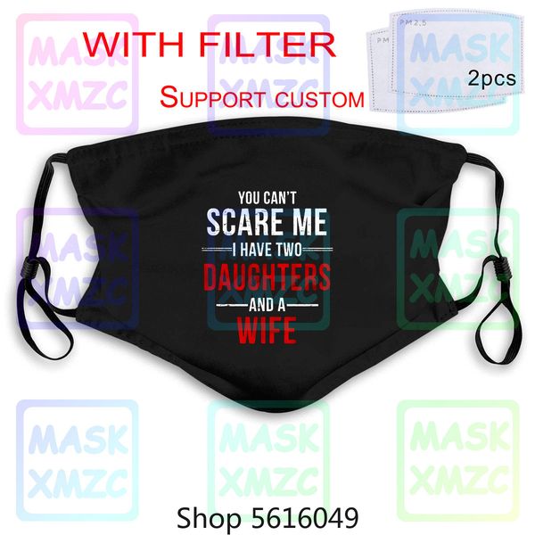 

you cant scare me i have two daughters black mask christmas gift sport hooded sweatshirt hoodie
