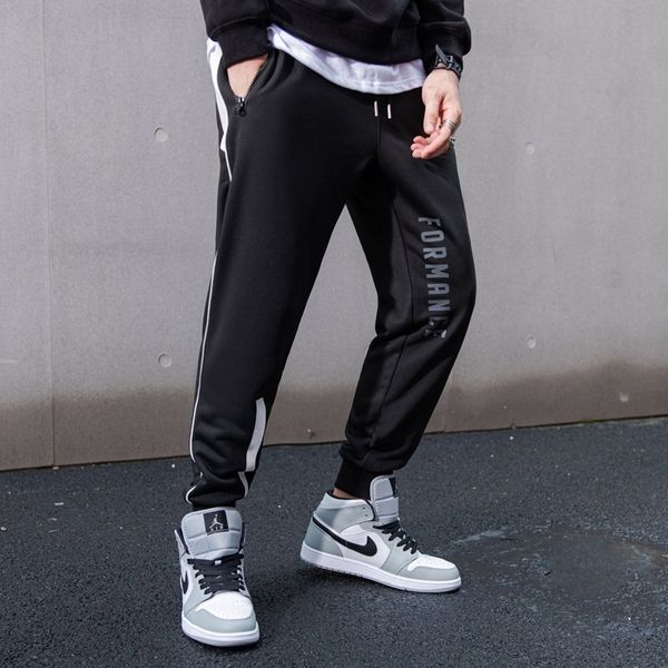 

kzoc0 autumn and winter nine sports men's cropped sports pantspant brand fashion pant pants men's casual thickened new point small, Blue
