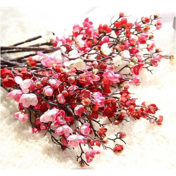 

60cm 4color artificial flowers cherry blossom 10pieces/lot home table vase office wedding flower party de jlljls lajiaoyard