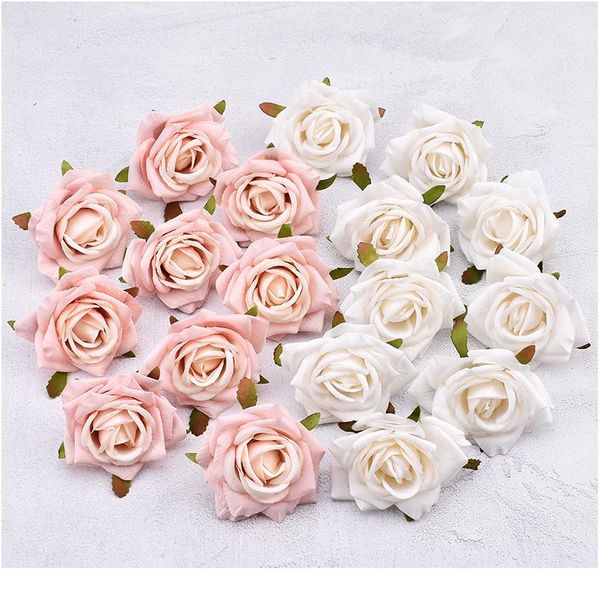 

7cm artificial wild rose of silk flower heads for wedding decoration diy wreath gift box scrapbooking craft fake jllrhk