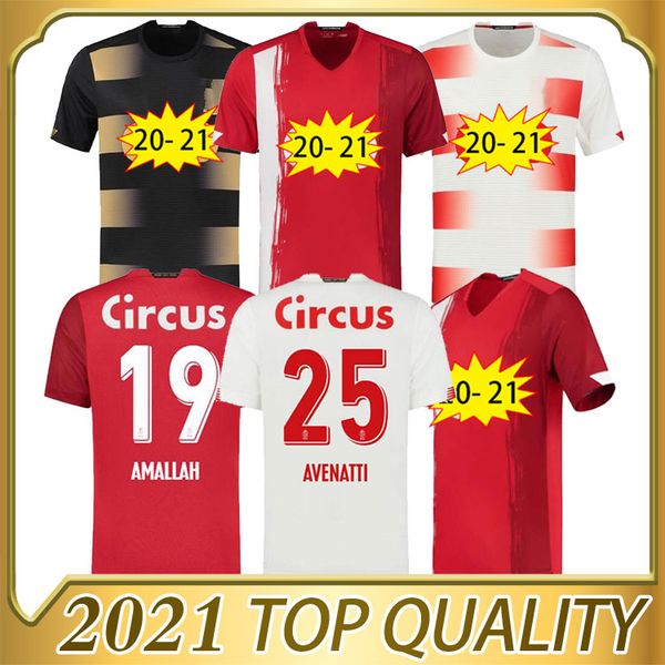 

standard liège 20 21 soccer jerseys home away liege vanheusden laifis bastien amallah cimirot 2020 2021 jersey football shirt, Black;yellow