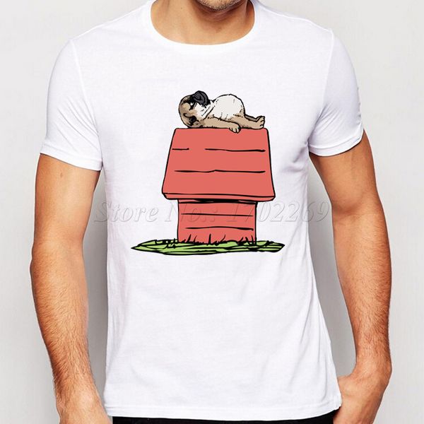 

asian size new fashion pug house design cartoon printed short sleeve animal dog casual hipster funny cool tee sweatshirt hoodie t shirt