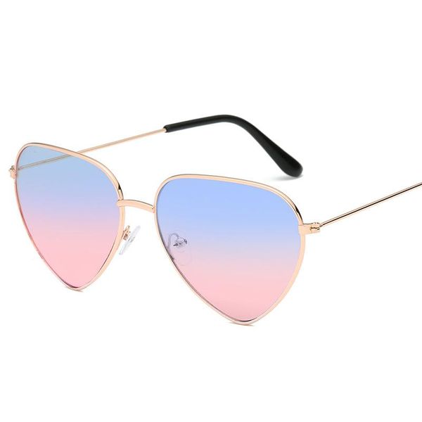 

2021 New Sunglasses Peach Heart Sun Glasses Fashion Eyeglasses Female Gradient Color Love Glasses Hot Metal Eyewear, White;black