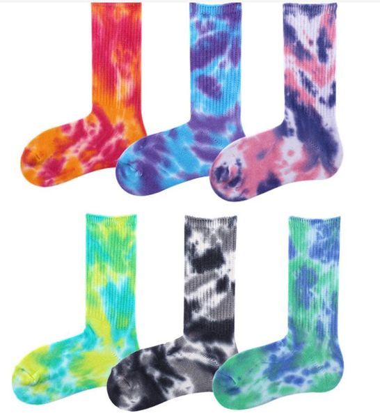 Calzini per donna Uomo Tie Dye Asciugamano morbido Spugna Cotone Sport Escursionismo all'aperto Calzino atletico Calzino caldo invernale fantasia colorata