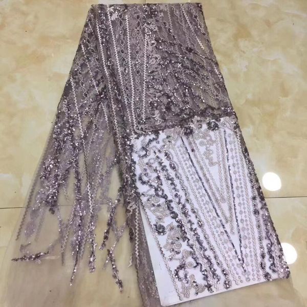 

african french lace fabric 2020 latest tulle lace fabric embroidery nigerian sequins for party lh9052, Pink;blue