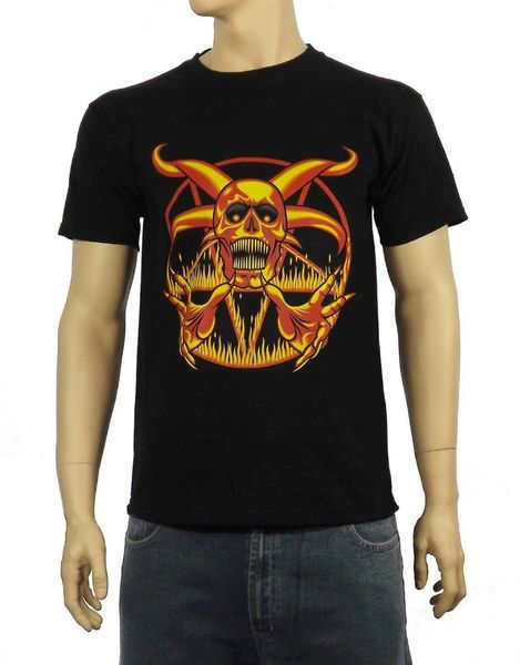 

pentagram skull t shirt goth gothic pagan magick satan satanic fashion brand men's street wear t shirt sport hooded sweatshirt hoodie