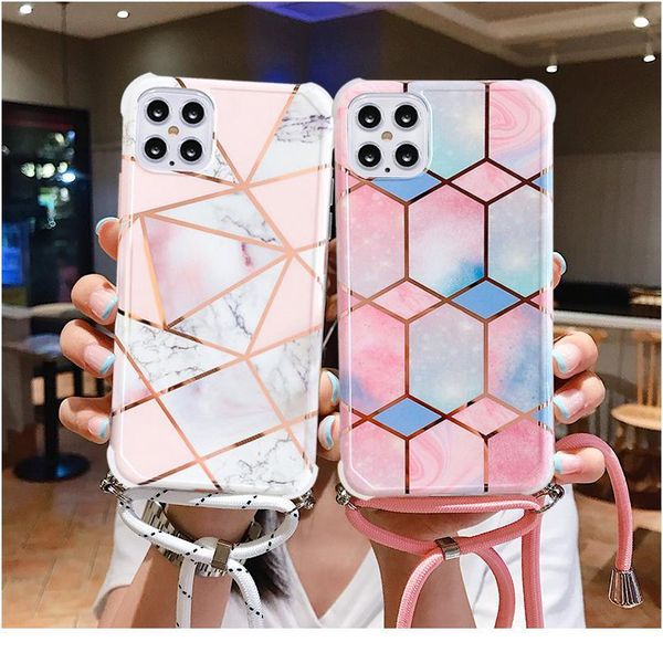 

marble chain necklace phone case for iphone 12 pro max 11 pro xs max x xr 6 7 8 plus jllaow