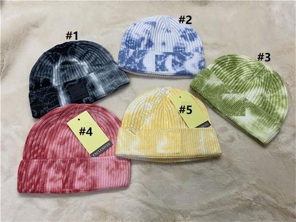 

зимние теплые tie окрашенная вязаные шапки разминка beanie взрослые мужчины женщины череп caps мягкие stretch кабель открытый wool cap вязат, Yellow