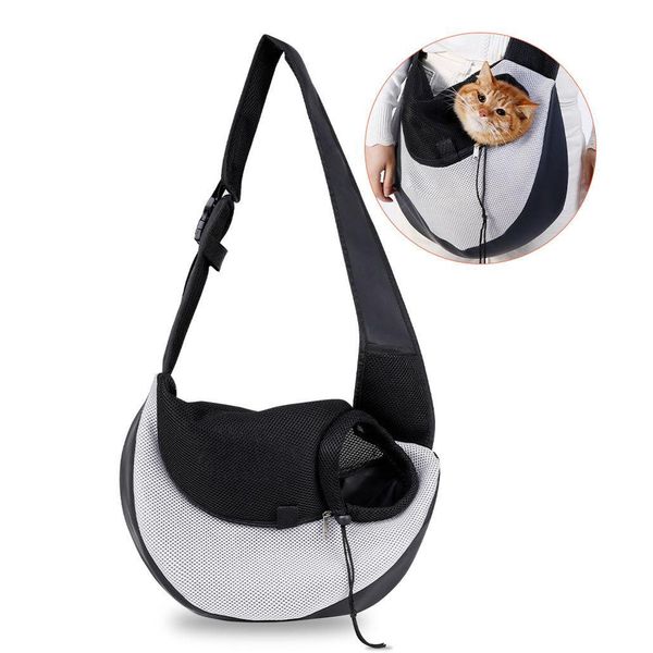 

pet dog sling carrier breathable mesh travel safe sling bag carrier for dogs cats