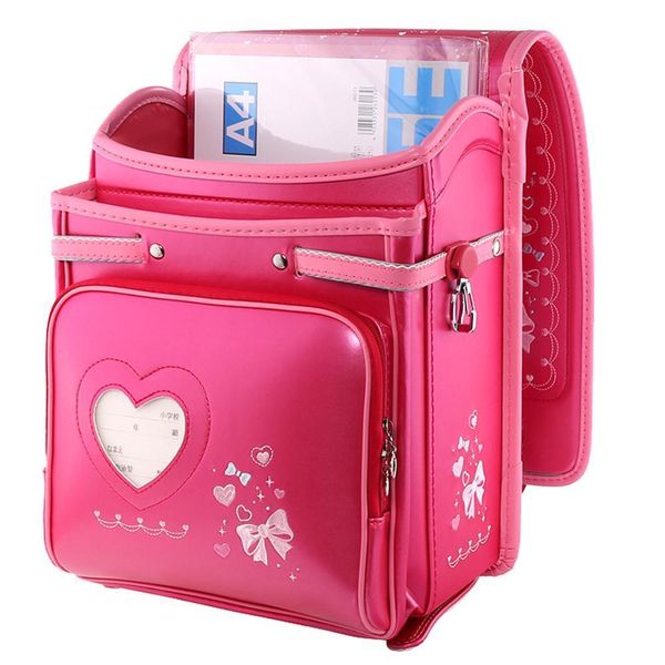 

coulomb children school bag girls kid orthopedic backpack school students bookbags japan pu randoseru baby bags 2020 new style lj201029