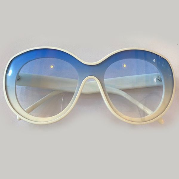 

2021 new big round sunglasses women brand designer retro mirror one piece sun glasses vintage shades lunette de soleil femme px78, White;black