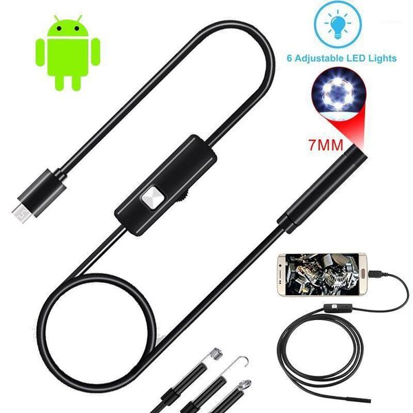 

cameras 7mm 2 in 1 usb mini camcorders ip67 waterproof 6 led borescope inspection car camera for android pc1