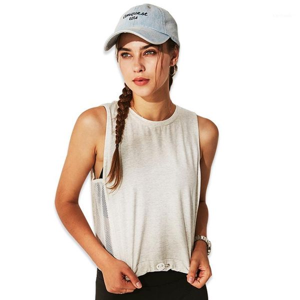 

yoga outfits womens clothes short sleeve crop lumbar high elastic shirts gym fitness active wear sports1, White;red