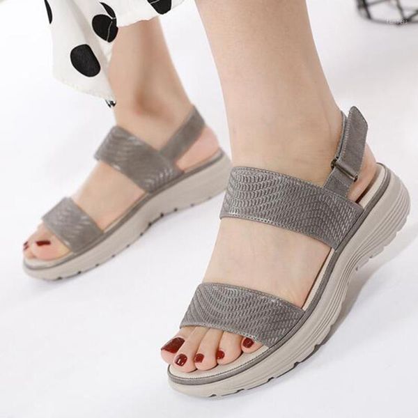 

women outdoor sandals sports women's beach shoes comfortable breathable non-slip leisure new summer flats female shoes zy5281, Black