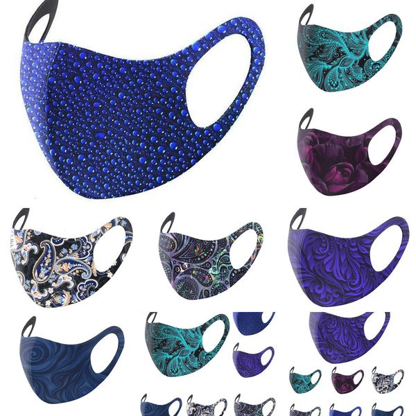 

face us blue stock masks fashion designers foreign trade style breathable ice silk multicolor printing thin section ox9sz