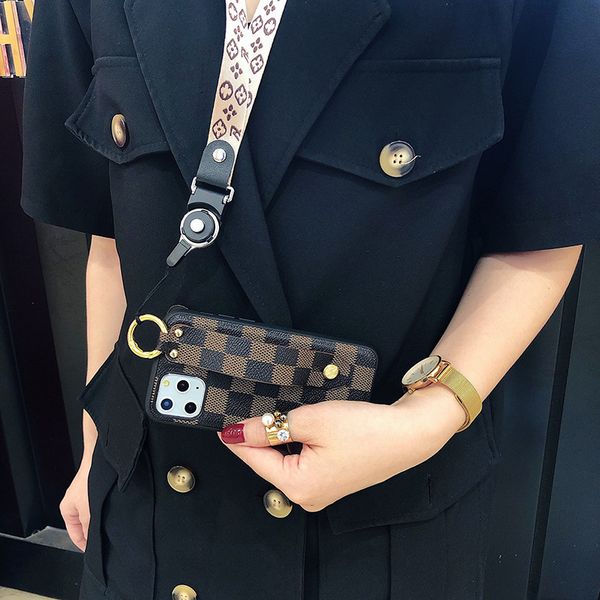 

случаи моды iphone с desinger цветка печатью для нового iphone12 12pro 12promax 12mini iphone6 ​​/ 6с на iphone 11promax с ремешками -3