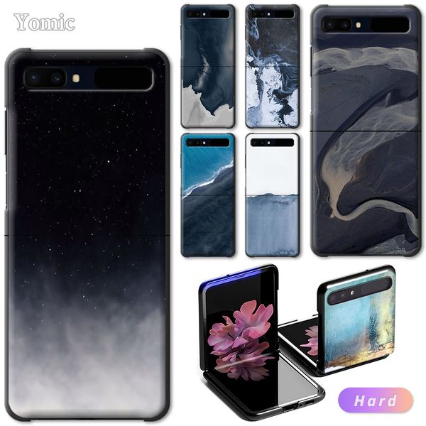 

жесткий чехол для samsung galaxy z флип 6,7" black shell ins стиль простая картина бампер galaxyzflip 5g pc мобильный телефон обложка capa