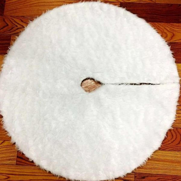 

chrimas decoration 78/90/122cm christmas plush tree skirt pure white long hair christmas tree skirt chrimas decoration