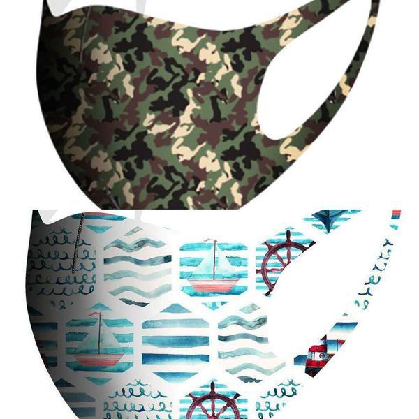 

ubv8lu masks fashion face mask women men printed cartoon ice silk facemask painting starry sky fireworks camo dustproof mout n