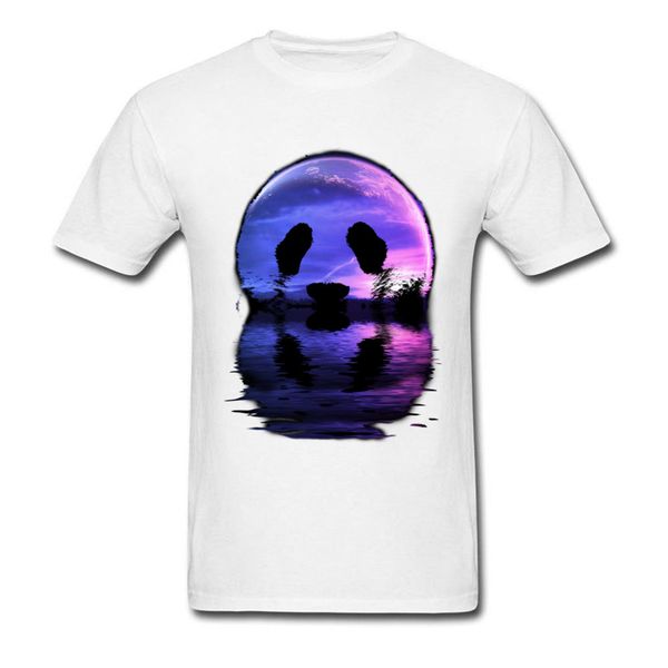 

sunset panda moon 2018 new arrival round neck tees classic tees autumn mens sport hooded sweatshirt hoodie men t shirt