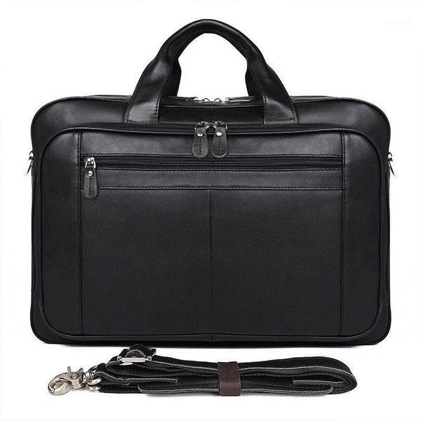 

genuine leather briefcase quality 17 inch business men leather bag men messenger lapbag 17 inch maletines hombre1