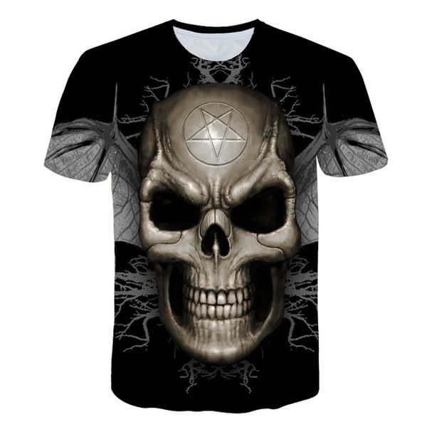 

summer horror skull punk rock t selling 3d print shirts funny graphic plus size men clothing
