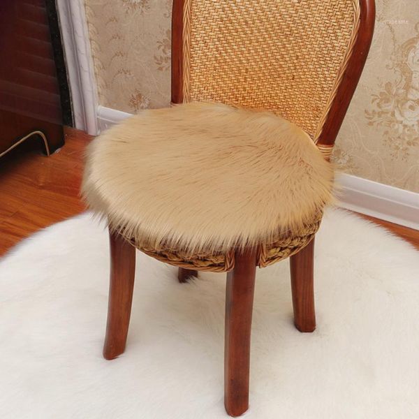

cushion/decorative pillow soft artificial sheepskin rug chair wool warm hairy carpet seat coussin hoomall living room decoration1