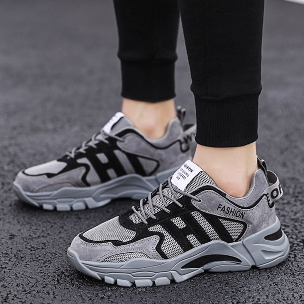 

summer grey white men brown pu ergonomically designed running-outlet summer vogue latest style leather splicing comfortable low-cut