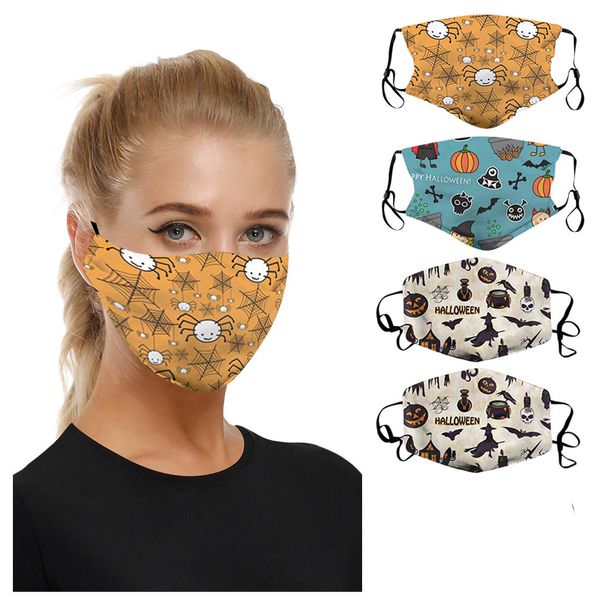 

2020 new halloween mask halloween series of printed wacky masks christmas mask fashion anti-dust breathable washable mask dhl