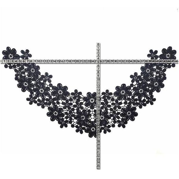 

1pc embroidery flower lace collar for diy craft lace neckline collar fake collar garment accessories scra jllefa, Blue;red