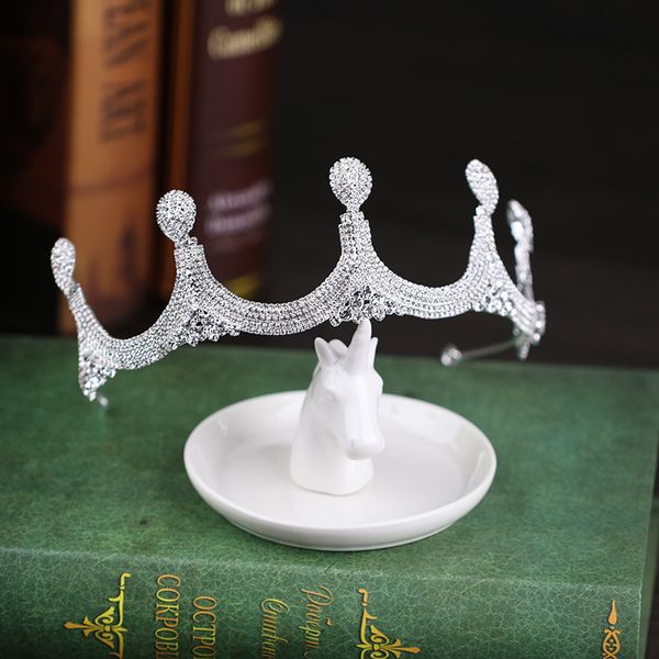 

bridal personalized diamond hair band crown alloy wedding headdress accessories, Silver