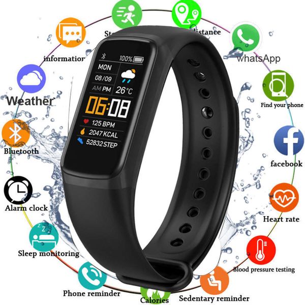 

men women heart rate and blood prsure control smart watch, intelligent waterproof sports wri
