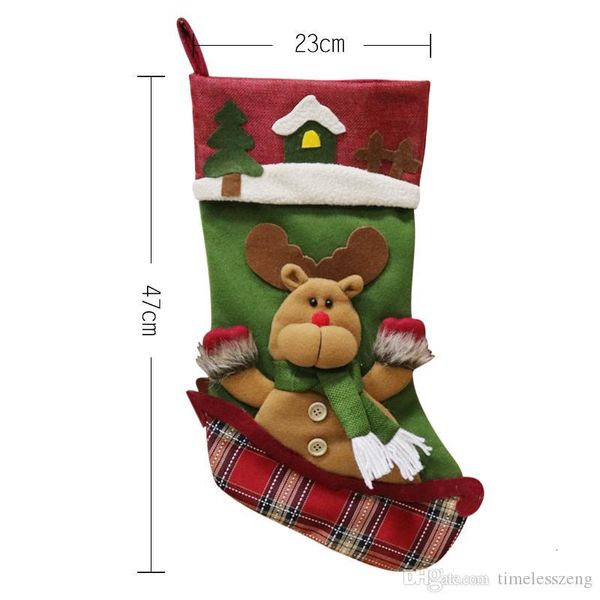 

santa bags christmas claus candy stockings snowman socks elk designs kids gift bag xmas tree ornament hanging christmas