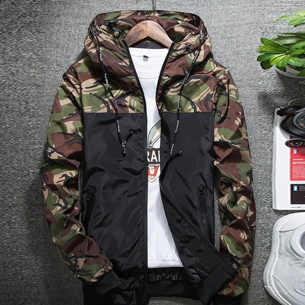 

men's jackets yjsfg house camouflage men's coat 2021 spring summer casual camo male windbreakerjackets army men outerwear1, Black;brown
