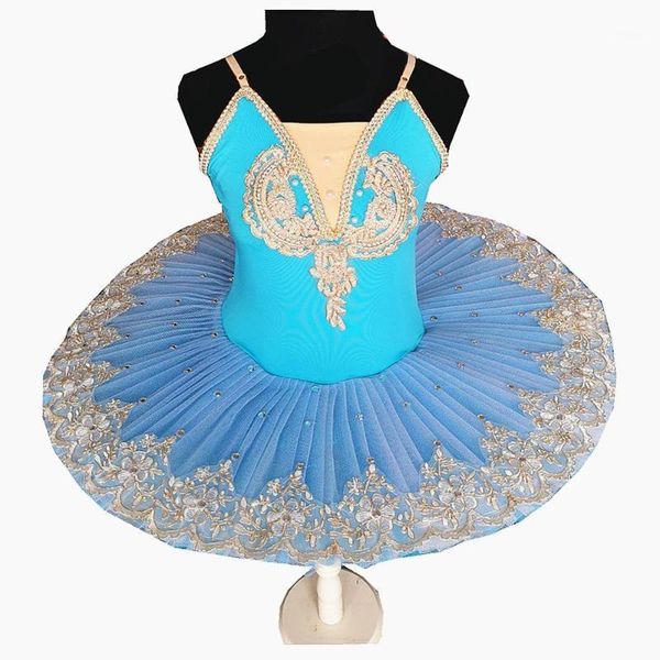 

professional ballet dress for girls blue tutu skirts belly dance costumes princess tutu for children pancake dancewear1, Black;red