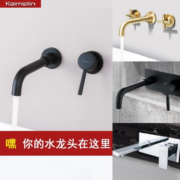 

bathroom faucets into the wall cold and water taps bath mixer sink faucet concealed basin faucet gold/black/chrome