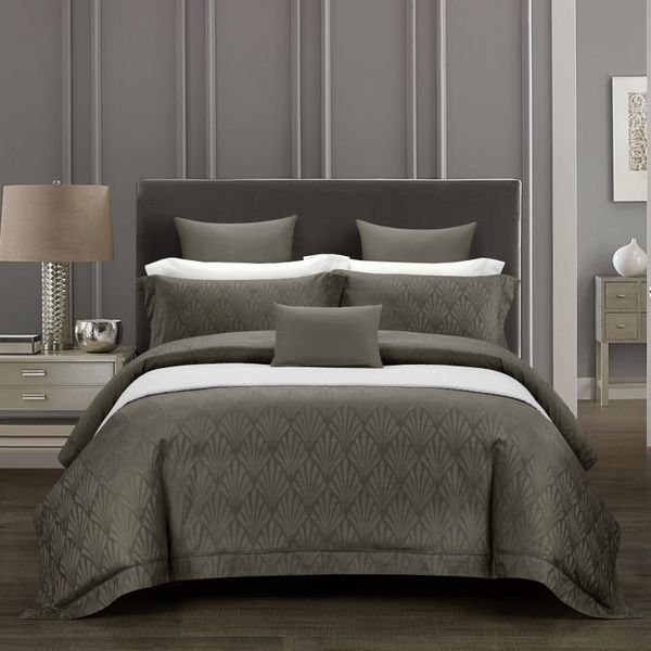 600TC Cotone egiziano Queen King size 4 pezzi Set biancheria da letto Deep Grey / Navy Ultra Soft Silky Copripiumino Lenzuolo set Federa 201021