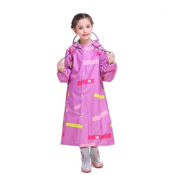 

kids waterproof rainwear poncho jacket wet weather gear cover windbreaker reusable fashion veste pluie raincoat with hood eb50yy1