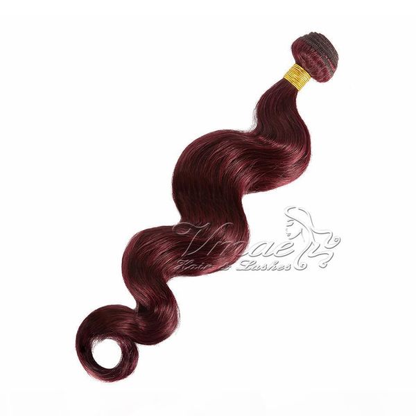 

99j brazilian virgin human hair 100% brazilian natural human hair bundles pure color burgundy body wave human hair weaves, Black