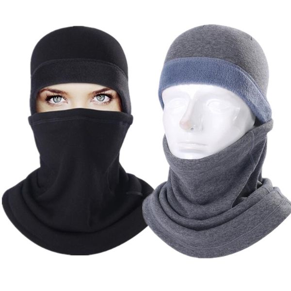 

fleece hat and scarf 2 piece set fleece lined skimask beanies skull tuque caps neckwarmer winter motorcycle cycling headwear ly1012, Yellow