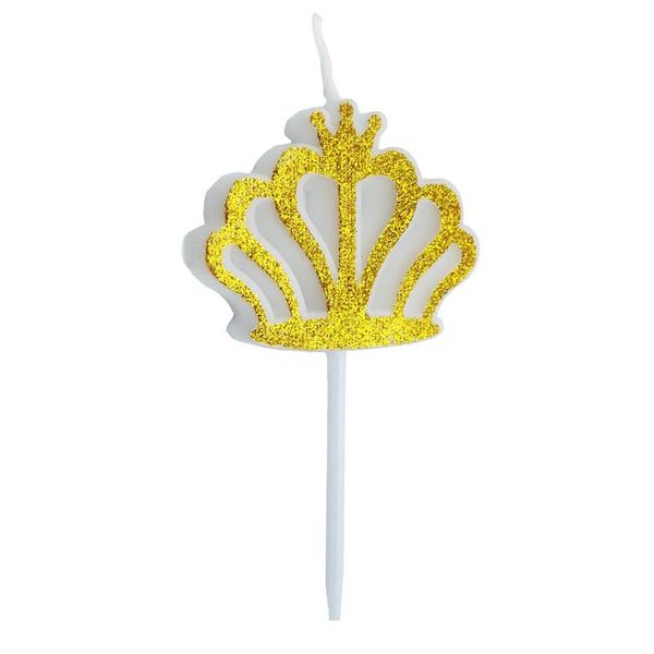 

1pcs glitter gold/red/sliver crown type candle for kids girls boys birthday party cake candles dec jllhhi