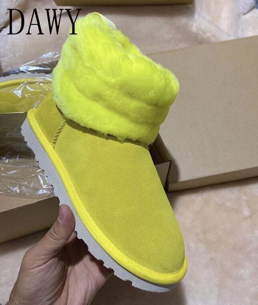 

women shoes sheepskin leather boots with natural real sheep fur female winter snow footwear girls boots, Black