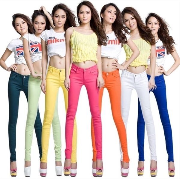 

high ladies waist jeans trousers women black white women pants pencil skinny harem pants slim elastic pantalon femme, Blue