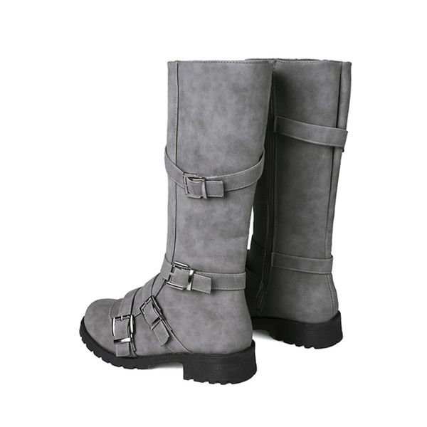 

shoes boots women new 2020 low heels booties leather booties winter footwear luxury designer round toe large size, Black