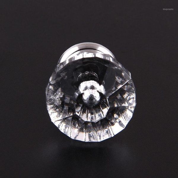 

furniture accessories wholesale- 30mm diamond crystal glass drawer cabinet wardrobe screw pull handle knob home kitchen decor door handles1