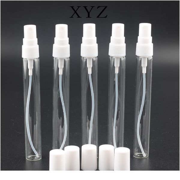 

100pcs mini transparent glass perfume bottle atomizer cosmetics container travel portable spray bottle repeatable fill bbyilb