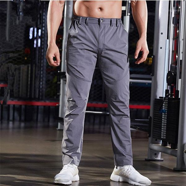 

quick-drying pants men thin summer outdoor sports stretch trousers mens elastic hiking running fitness pants1, Black