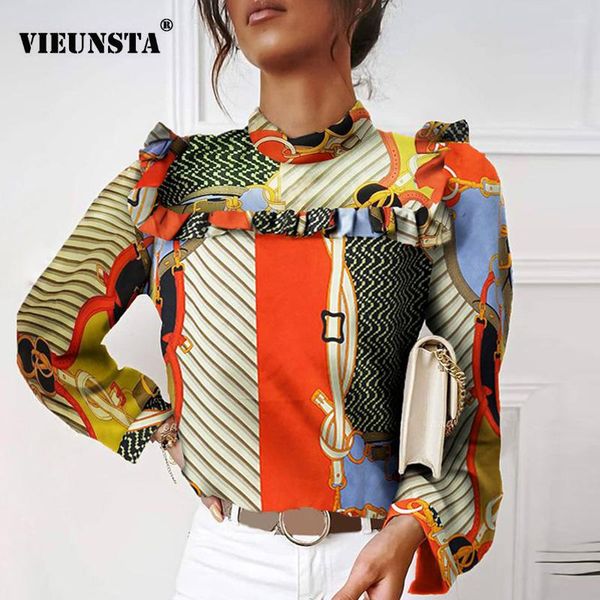 

elegant ruffle office lady blouse shirts women 2020 autumn long sleeve lace hollow out o-neck embroidery blusa pullover, White